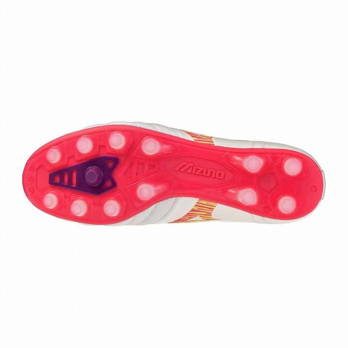 ミズノ サッカースパイク モナルシーダ NEO WIDE(ホワイト×レッド) MIZUNO（ミズノ） モナルシーダ ネオ3 WIDE ELITE(ホワイト×ピンク