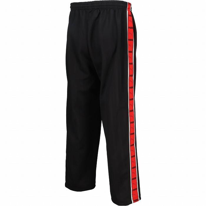 PUMA（プーマ） SHADOW STRIPE ニットパンツ(ブラック×レッド) 527755 