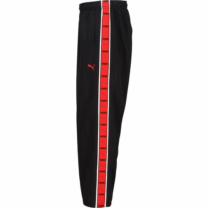 PUMA（プーマ） SHADOW STRIPE ニットパンツ(ブラック×レッド) 527755 