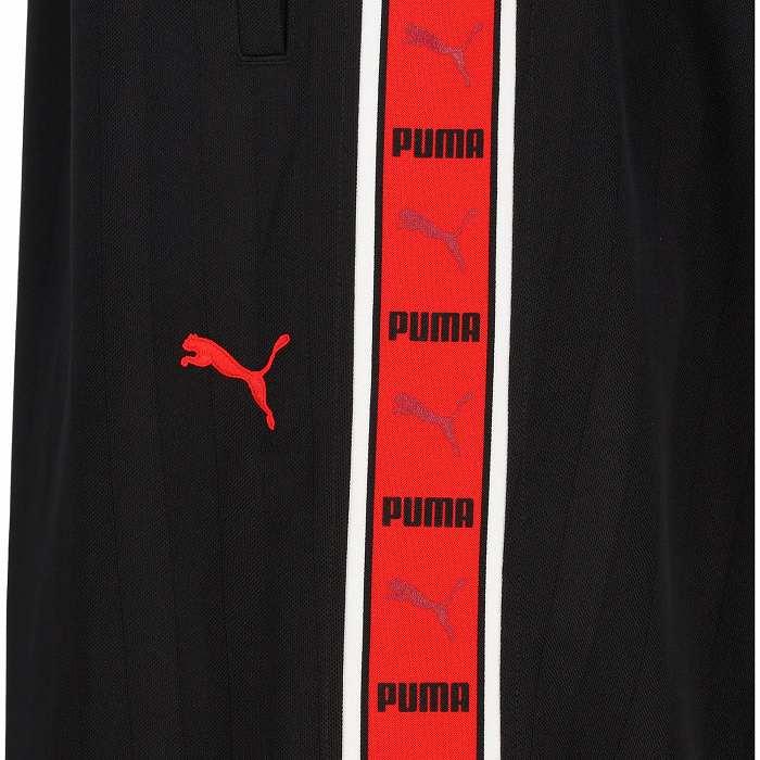 PUMA（プーマ） SHADOW STRIPE ニットパンツ(ブラック×レッド) 527755 