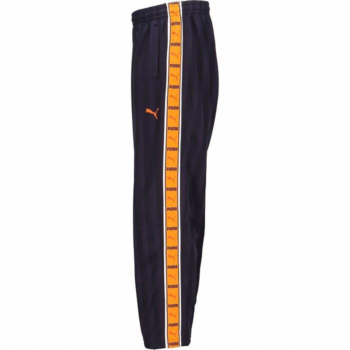 PUMA（プーマ） SHADOW STRIPE ニットパンツ(ネイビー×オレンジ