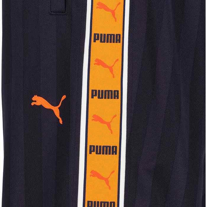 Jordan トレーニングパンツ ネイビー/オレンジ PUMA（プーマ） SHADOW STRIPE ニットパンツ(ネイビー×オレンジ