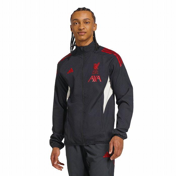 新品未使用 adidas リバプール ピステ ジャージ ブラック/レッド adidas（アディダス） リバプール プレゼンテーション ジャケット