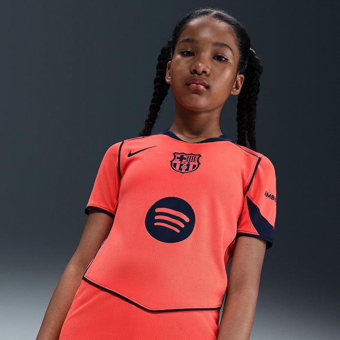 NIKE ナイキ　バルサ　バルセロナ　ユニフォーム　Tシャツ　新品　M NIKE（ナイキ） FCバルセロナ ジュニア 25-26 3rd 半袖 レプリカ