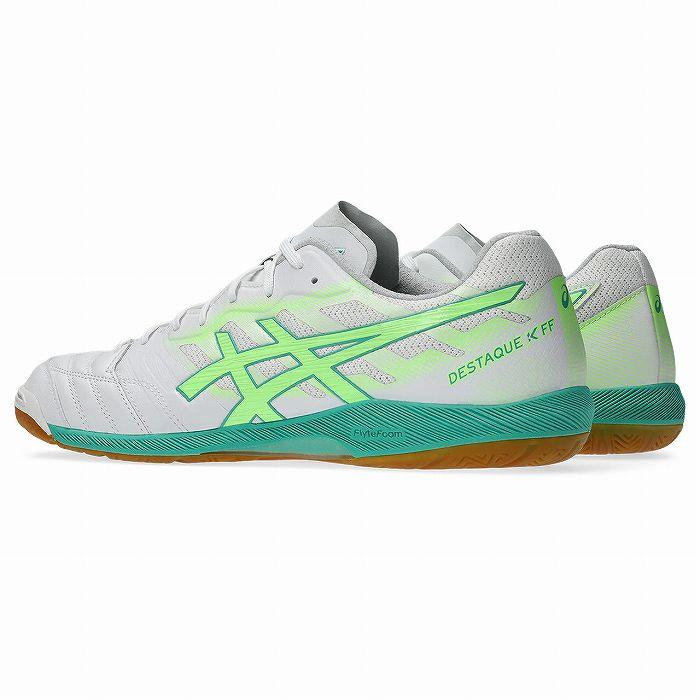 ASICS（アシックス） DESTAQUE K FF(ホワイト×イルミネイトグリーン