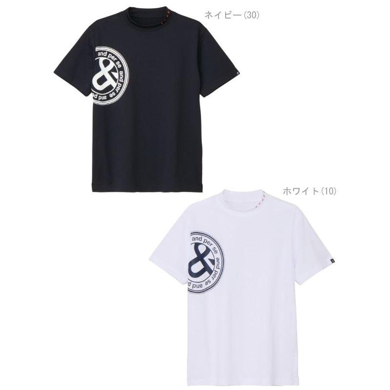 and per se メッシュ 半袖 モックネック シャツ 2026年モデル and per se（アンパスィ） (2026春夏新作！）SWING DRY メッシュ半袖