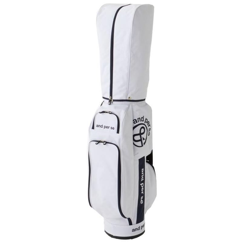 and per se ホワイトキャディバッグ 40％OFF！セール！アンパスィ/and per se (継続）キャディバック