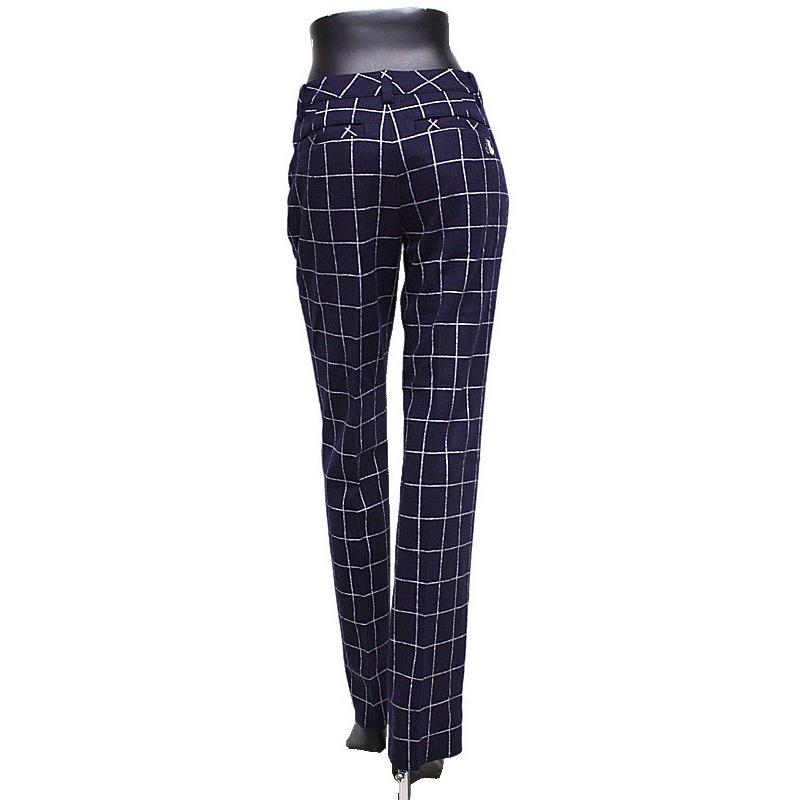【50％OFF！セール】ブラック＆ホワイト/ブラック アンド ホワイト/秋冬モデル!ストレッチパンツ/チェック柄/裏地付き（レディース）の画像