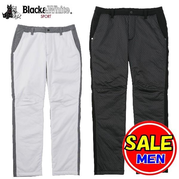 【50％OFF！セール】ブラック＆ホワイト / Black\u0026White / 秋冬モデル /中綿入り スラックス / パンツ / 蓄熱・保温 (メンズ)