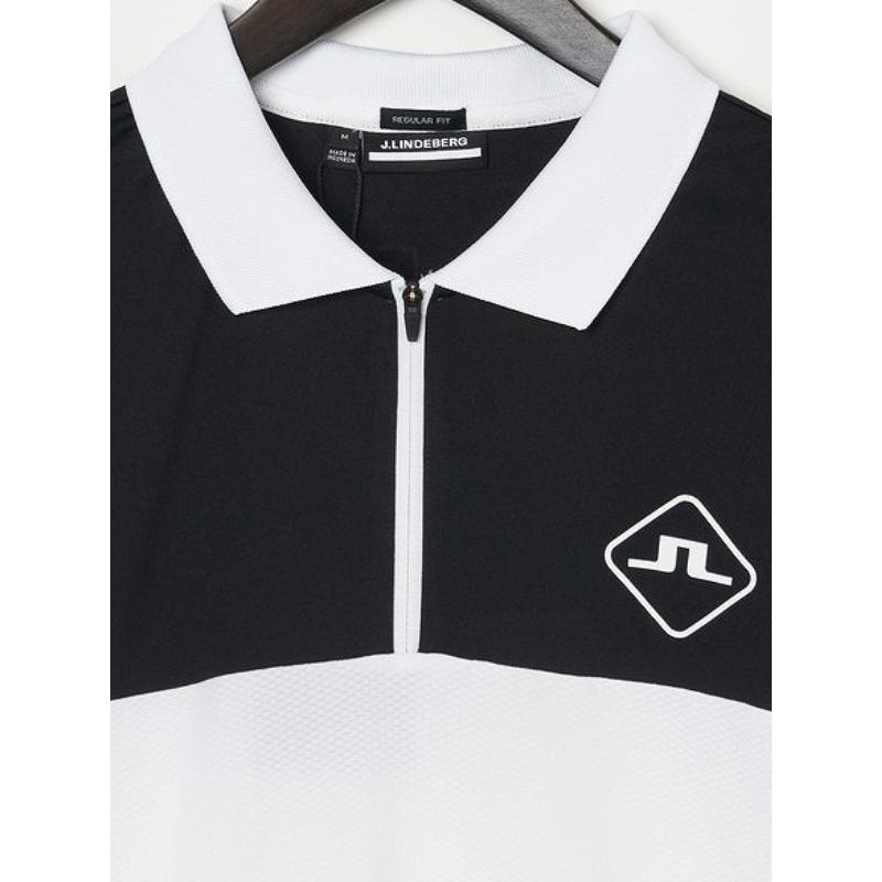 J.LINDEBERG/GOLF ジップアップ半袖シャツ サイズ:S J.LINDEBERG（ジェイリンドバーグ） J.リンドバーグ / J.LINDEBERG