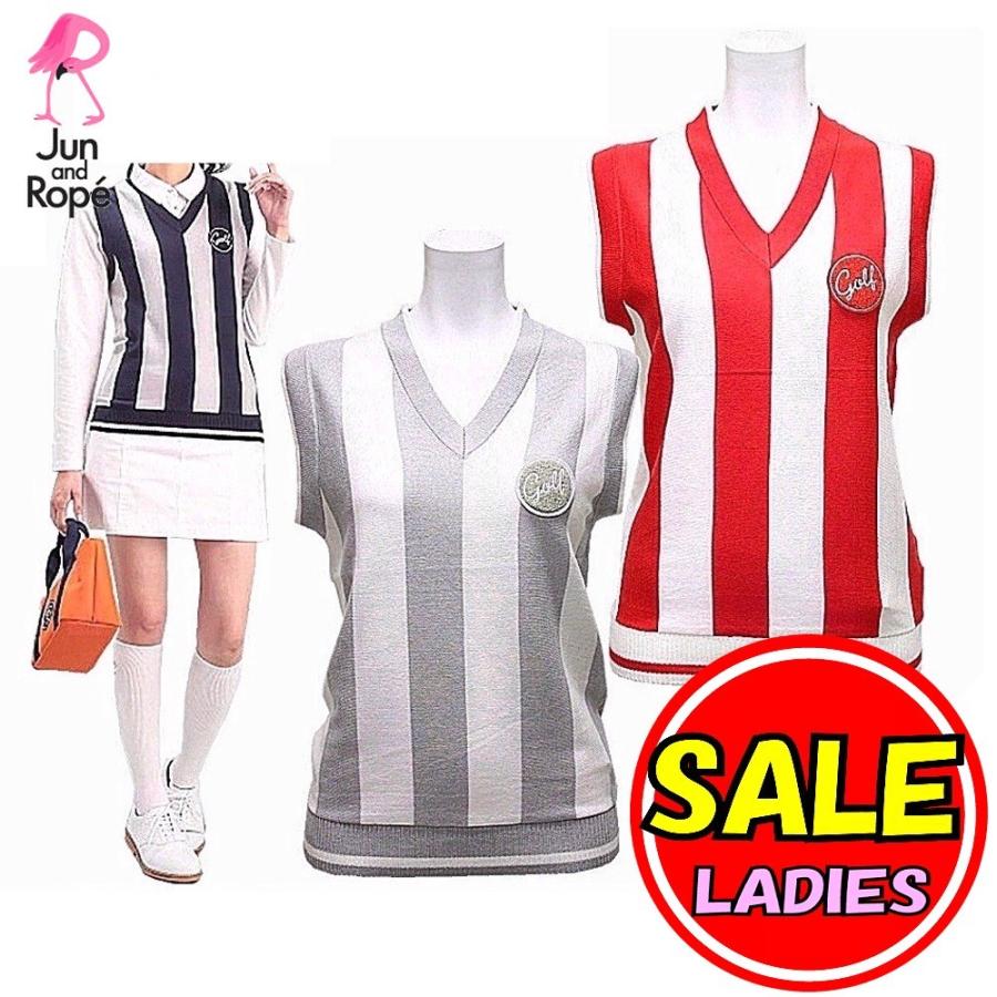 50 Off セール ジュン ロペ ジュンアンドロペ Jun Rope 秋冬モデル ストライプvネックベスト レディース Ju Erj 1650 Stageone 通販 Yahoo ショッピング