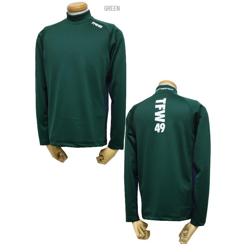 新作　TFW49 モックシャツ L TFW49 - RELAX HALF MOCK NECK | モックネックシャツ | カーキ