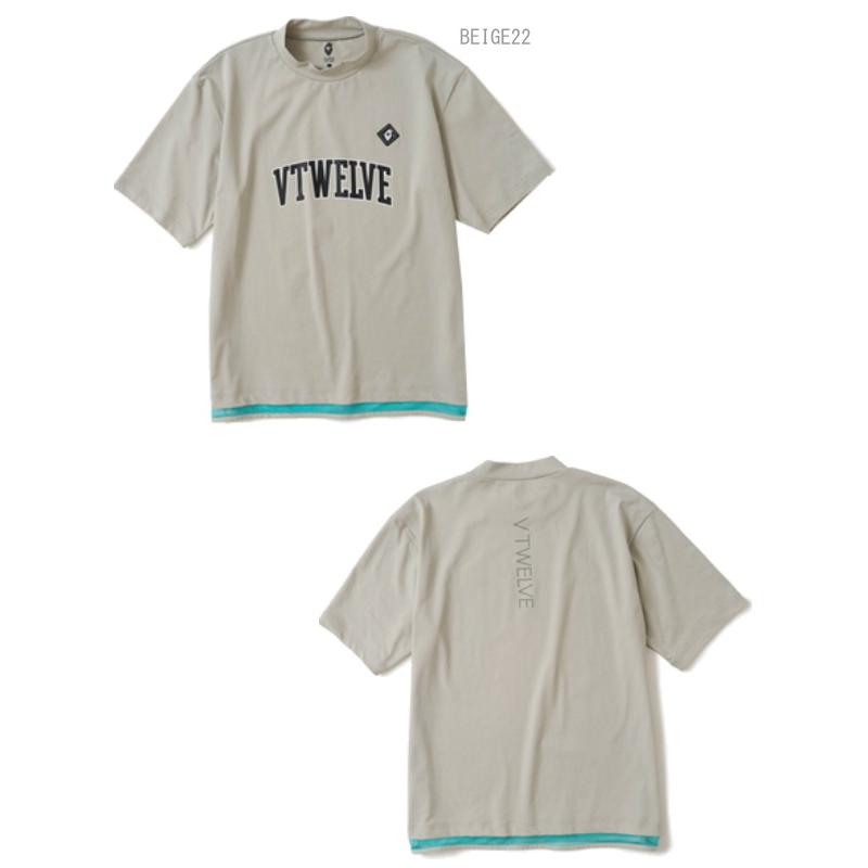 VTWELVE モックネックシャツ V12 ゴルフ V TWELVE（2026春夏新作！）SNEAK MOCK メンズ 半袖 モック