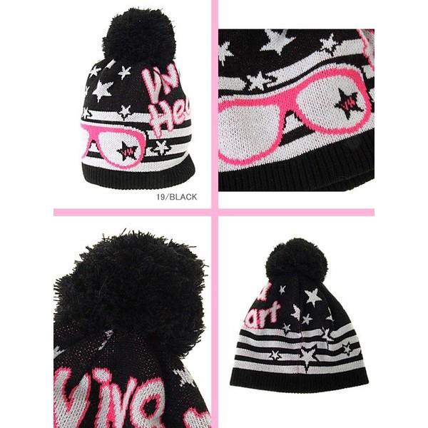 VIVA HEART - coco 未使用品 ビバハート VIVA HEART ニット帽 フリー ブラック 黒 リボン　レディース 50％OFF！セール】ビバハート / VIVA HEART 秋冬モデル（レディース