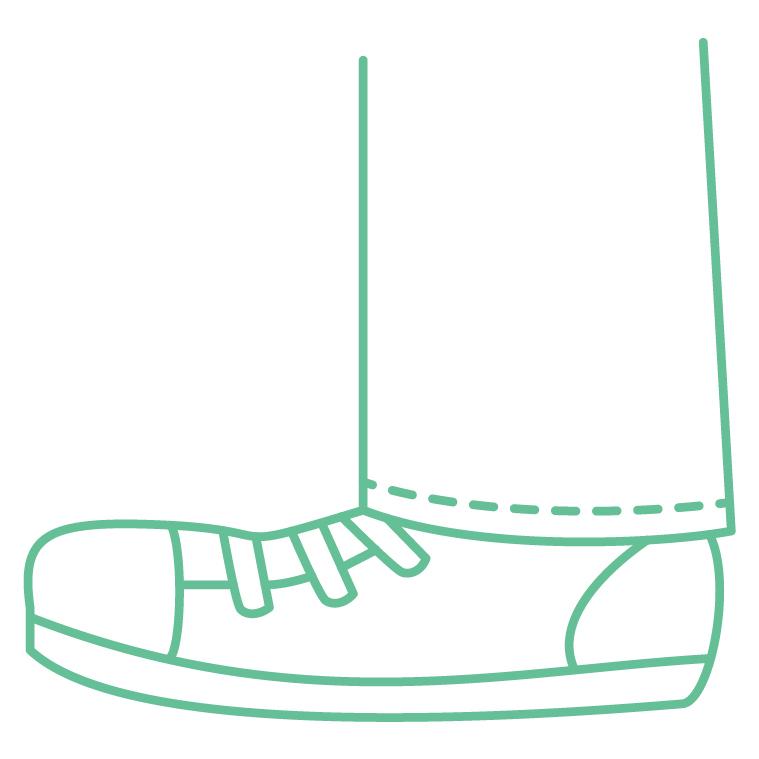 ジーンズ・カジュアルパンツの裾上げ 三つ折りステッチ |  | 02