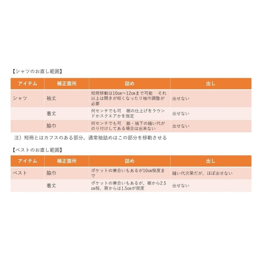 シャツ・ブラウスのお直し 袖丈つめ（短冊カフス移動） |  | 03