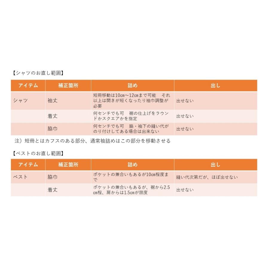 シャツ・ブラウスのお直し Tシャツ着丈つめ |  | 03