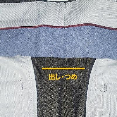 ズボンのウェスト詰め・出し ウェスト後中心 |  | 03