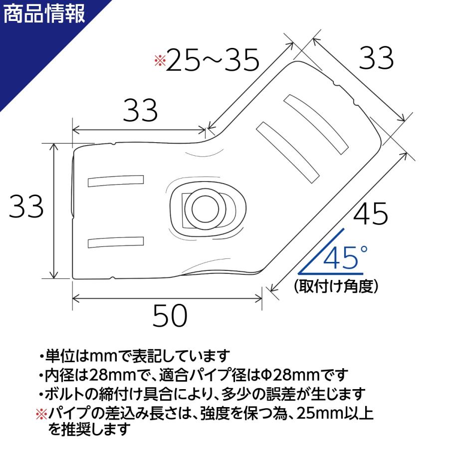 NTY メタルジョイント NTY-15B ブラック Φ28mm用 パイプシステム 組立て パイプ ジョイント 継手 DIY 棚 中量 軽量 ラック｜stainless-store｜04