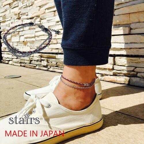 アンクレット シューティングスター メンズアンクレット シンプル レディースアンクレット ペア シルバー チェーン 星 トリコ ブラック プレゼント ギフト 新品同様