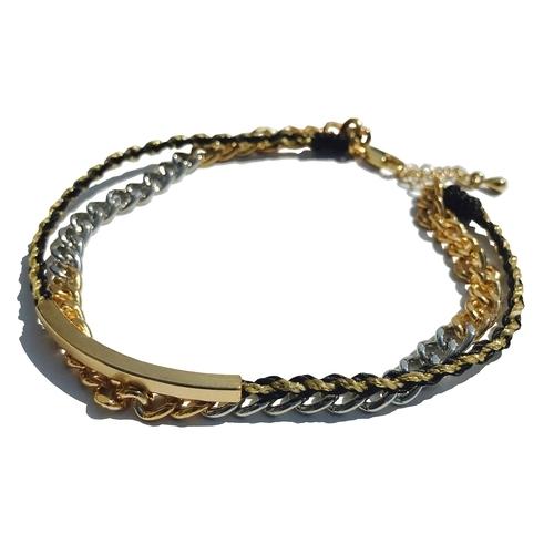 ゴールドチェーン アンクレット 3本セット 25cm) ステンレス チェーンアンクレット 喜平チェーン