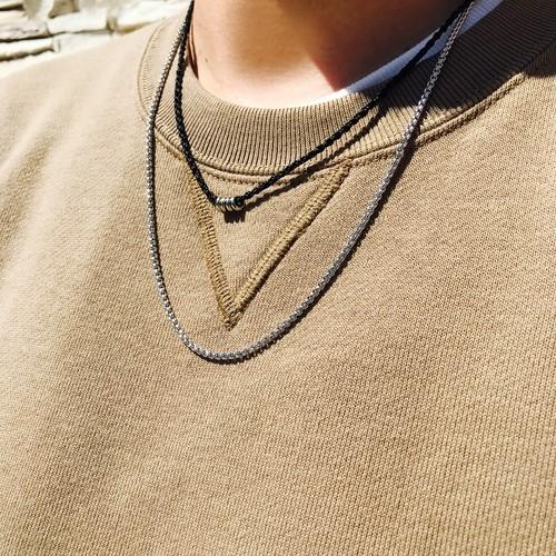 ネックレス メンズ チェーン シルバー シンプル メンズネックレス マンテル ロング リング 2連 ブラック キナリ ペア プレゼント クリスマス St03n500 シルバーアクセサリーstairs 通販 Yahoo ショッピング