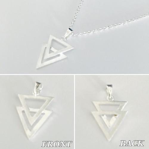 ネックレス メンズ チェーン シルバー ダブルトライアングル