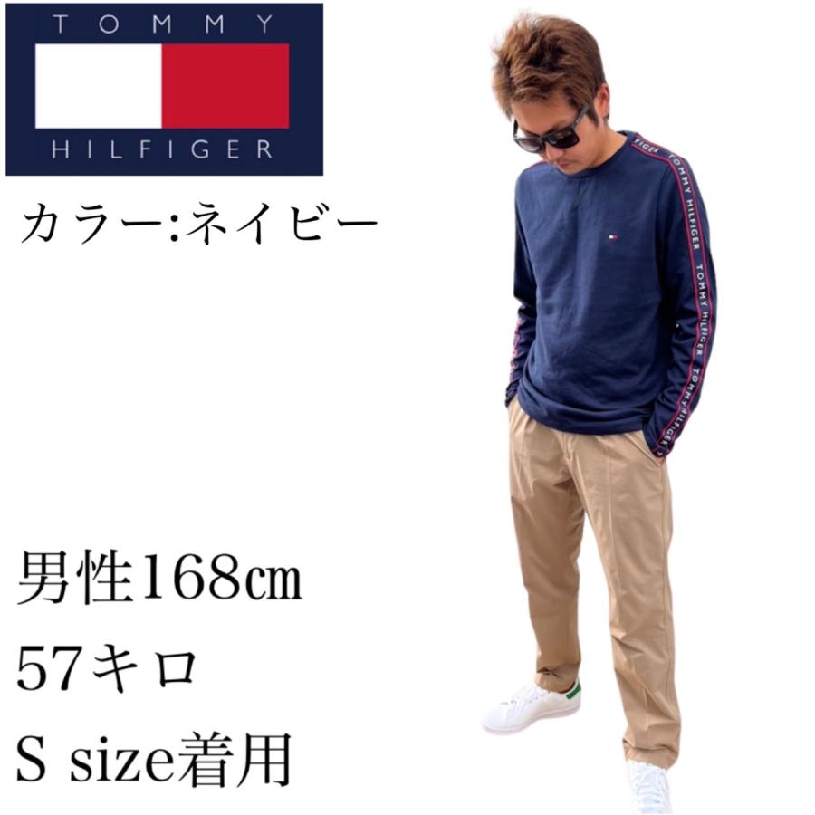 トミーヒルフィガー Tommy Hilfiger トレーナー 薄手 ロンT 長袖 09T4257 スウェット メンズ レディース 部屋着 クルー 袖ロゴ ルームウェア TOMMY HILFIGER｜staiwan｜04