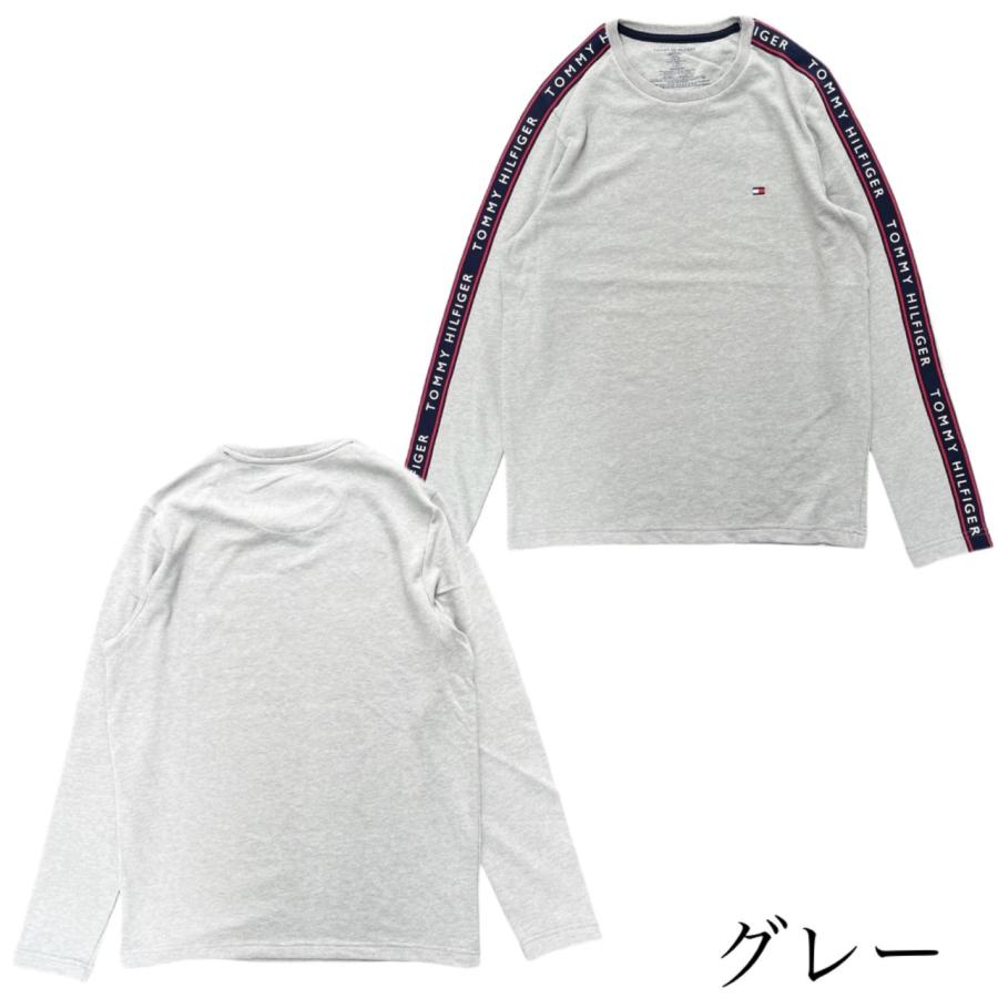 トミーヒルフィガー Tommy Hilfiger トレーナー 薄手 ロンT 長袖 09T4257 スウェット メンズ レディース 部屋着 クルー 袖ロゴ ルームウェア TOMMY HILFIGER｜staiwan｜10