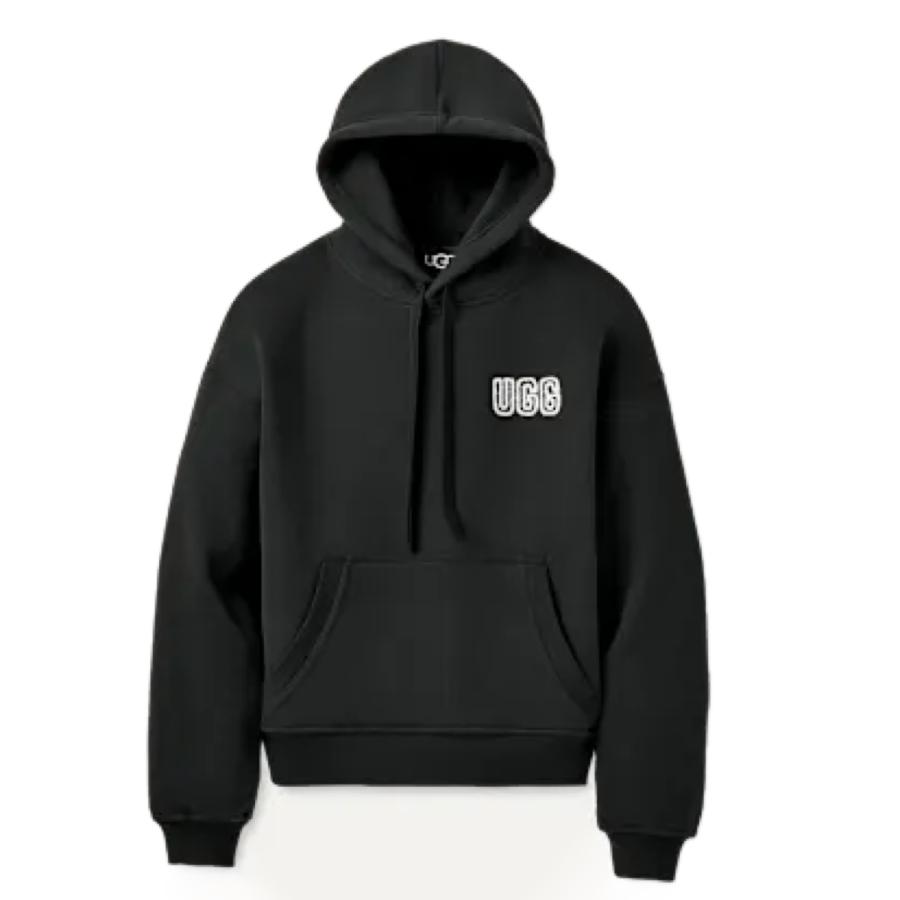 UGG ブラック ロゴ パーカー フード付 М フーディー hoodie 裏起毛 UGG Australia（アグオーストラリア） 【超上質スウェット生地】 UGG