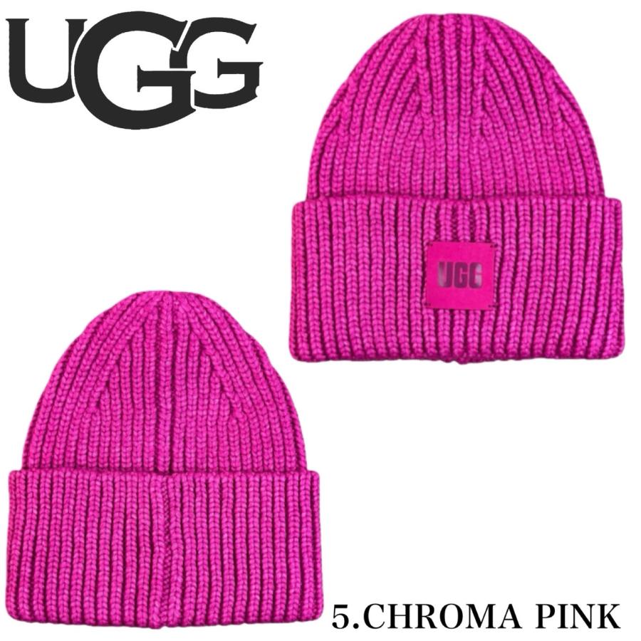 UGG（アグ） ビーニー ニット帽 帽子 ロゴ チャンキー リブ ビーニー