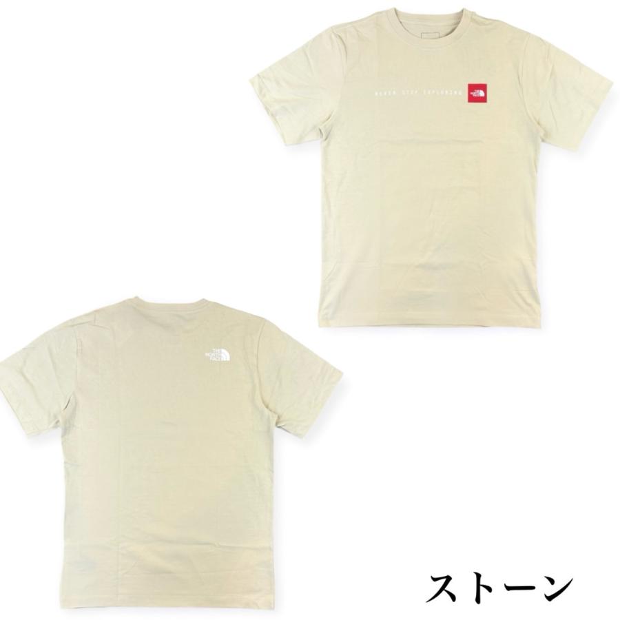 ザ ノースフェイス Tシャツ 半袖 NF0A8GUV カットソー ミニボックスロゴ 丸首 メンズ レディース THE NORTH FACE M NEVER STOP EXPLORING REGULAR SHORT SLEEVEの画像