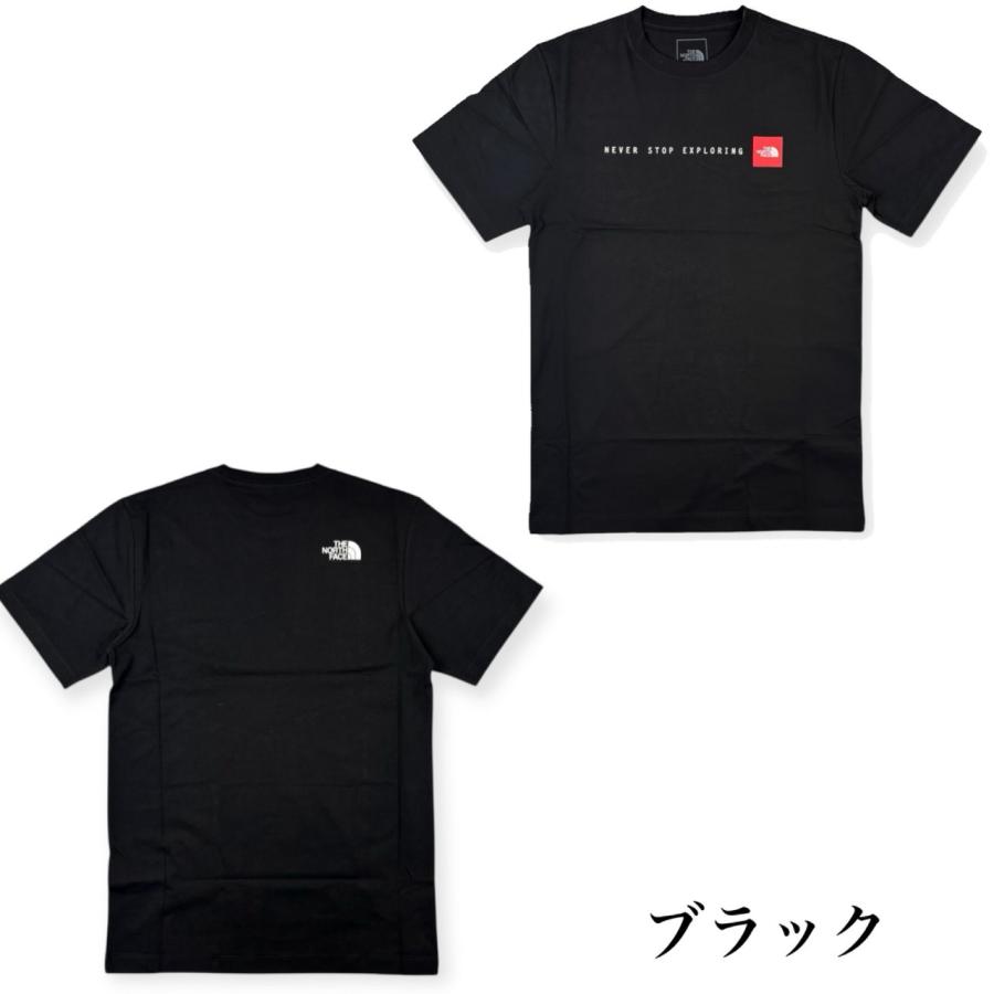 ザ ノースフェイス Tシャツ 半袖 NF0A8GUV カットソー ミニボックスロゴ 丸首 メンズ レディース THE NORTH FACE M NEVER STOP EXPLORING REGULAR SHORT SLEEVEの画像