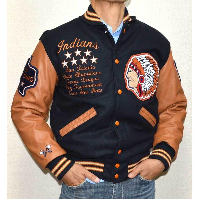 DeLong 22 INDIANS DeLONG AWARD JACKET アワードジャケット DeLong 22 INDIANS DeLONG AWARD JACKET アワードジャケット