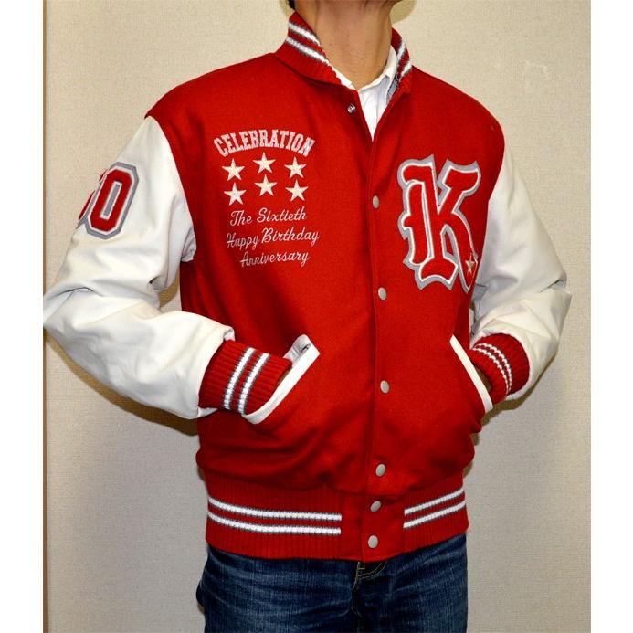 DeLong 還暦スタジャン 赤白 DeLONG デロング SCARLET&WHITE DeLong 還暦スタジャン 赤白 DeLONG デロング SCARLET&WHITE