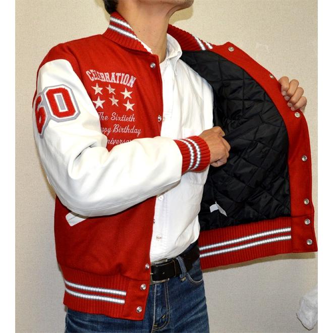 DeLong 還暦スタジャン 赤白 DeLONG デロング SCARLET&WHITE DeLong 還暦スタジャン 赤白 DeLONG デロング SCARLET&WHITE
