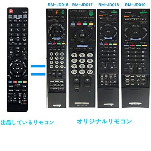 テレビ用リモコン fit for ソニー RM-JD016 RM-JD017 RM-JD018 RM-JD010 RM-JD019 KDL-19J5|stakeba3|02