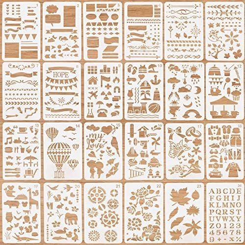 Zadafina 描画テンプレート 24枚セット ステンシル ステンシルプレート 手帳用 テンプレート ステンシルシート 製図用テンプレート 描画ツー S Takebaster 通販 Yahoo ショッピング