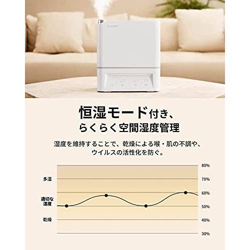 加湿器 卓上 除菌加湿 第二代 Luwior 電解水除菌 超音波加湿器 大容量