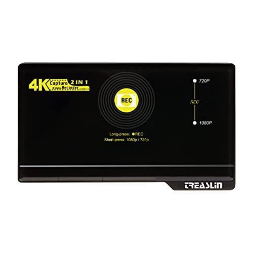 TreasLin キャプチャーボード PC不要 HDMI録画機 OBS録画と配信 ゲーム 実況 USBメモリ/HDD保存 PS4、Xbox、Switc