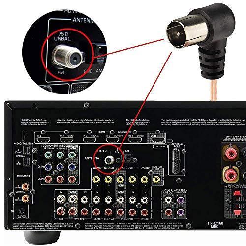 Chaslean FMアンテナ 室内 高感度 T型/Y型 75オーム Ohm ダイポール