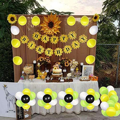 誕生日パーティー風船 飾り付け ひまわり誕生日パーティー飾り付け ひまわりお誕生日おめでとうバナー 誕生日 バルーン 可愛いひまわりケーキトッパー ひ S 14 Takebaster 通販 Yahoo ショッピング