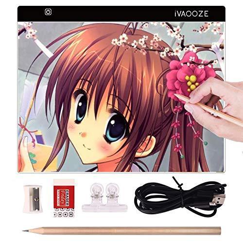 トレース台 A3 出荷 ライトテーブル Ivaooze 超薄型 トレース ライトボックス 高輝度トレス台 マンガ スケッ イラスト 三段階調光トレーサー