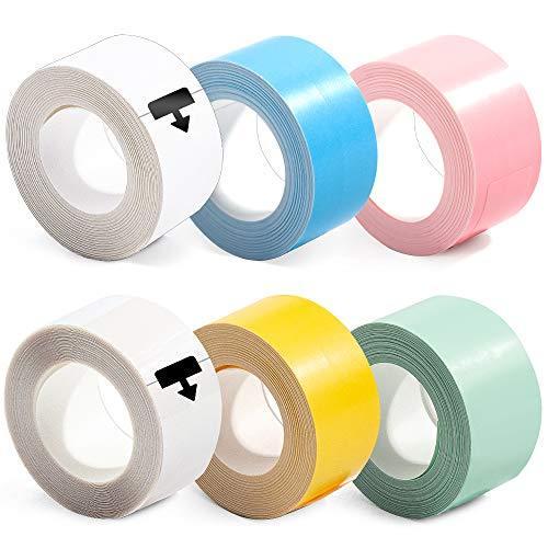 6個 Lite専用テープ カラーセット 互換 キングジム テプラ ホワイト 透明 イエロー グリーン ブルー ピンク 15mm フィルムテープ