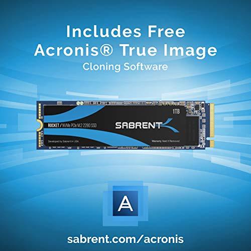 純正お得セール Sabrent 1TB ロケット NVMe PCIe M.2 2280ハイパフォーマンスの内蔵SSDドライブ (SB-ROCKET-1TB)