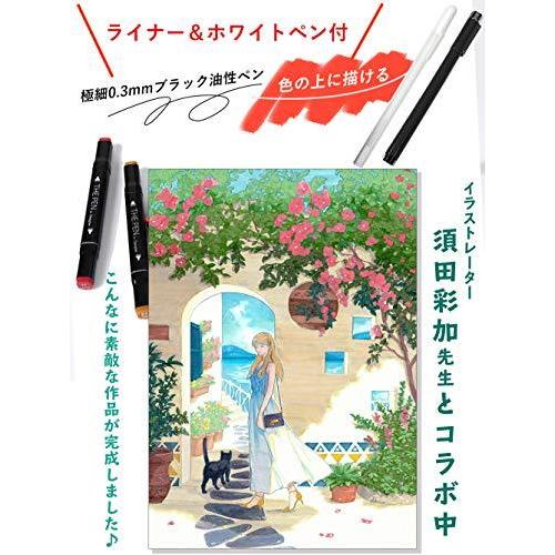 The Pen For Designer マーカーペン 80色 セット ペンケース スタンド ホワイト ライナーペン 付き イラストマーカー アルコー S Takebaster 通販 Yahoo ショッピング