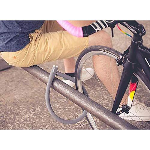ULAC 自転車 ロック 鍵 ワイヤーロック u字ロック ロードバイク クロスバイクシリコンカバー 長さ700mm 横断面直径20mm 高切断対抗 頑 s8011515143313