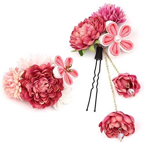 ファッション ディズニーコレクション Augoog 髪飾り 成人式 髪飾り つまみ細工 かんざし 2点セット 花 ドライフラワー 成人式 七五三 浴衣 袴 着物 振袖 和装 卒業式 結婚式 Kxtdrhr6ca Www Boulevardrestaurants Com