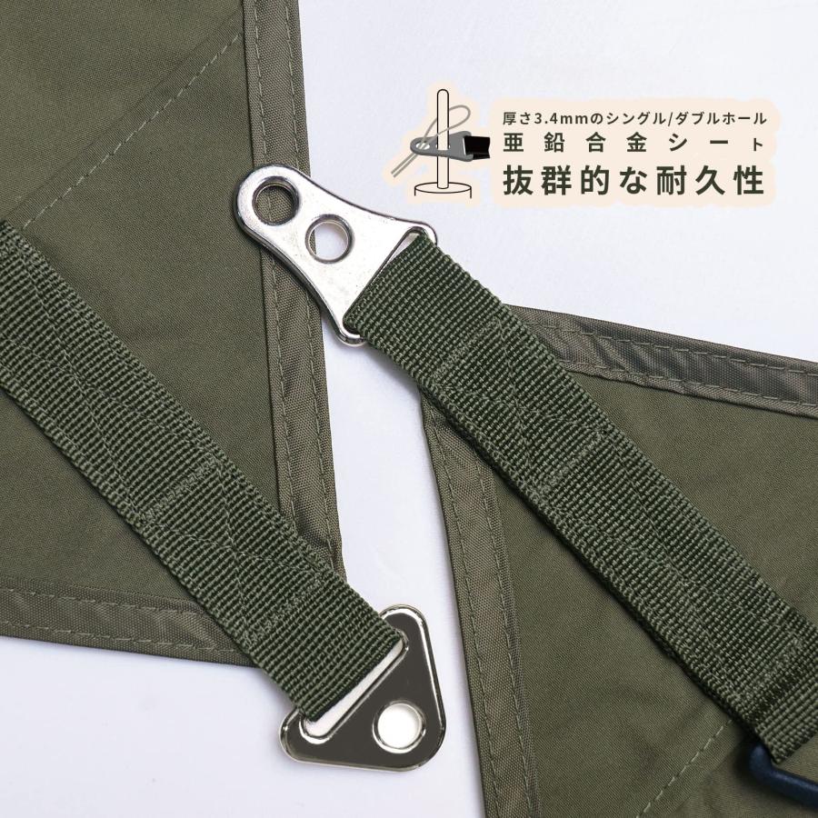 Unigea(420*410cm, グリーン)r ヘキサタープ tcタープ ポリコットン 5m延長ベルト付きテントとの取り組み可能 焚き火 遮光 遮熱 |  | 01