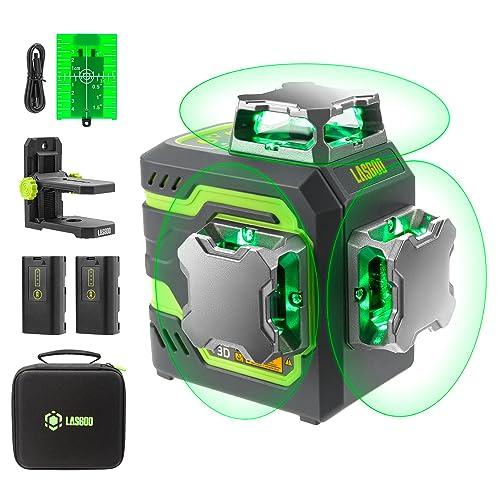 LasGoo LG-3D レーザー墨出し器、レーザー レベル セルフレベリング、3D グリーン ビーム クロスライン レーザー (3x360°) ビル の商品画像